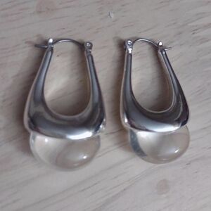 Baublebar Clear Crystal Silver Earrings Classic